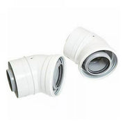 Ideal 100mm Flue 45deg Bend (pair)