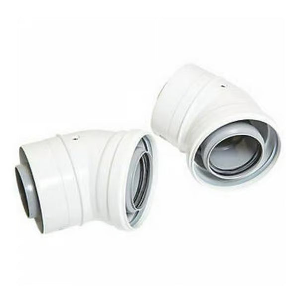 Ideal 100mm Flue 45deg Bend (pair)
