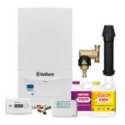 Vaillant ecoFIT Pure 830 30kw Combi Pack inc Vertical Flue, Filter, chemicals, controls, CO Alarm and fittings pack