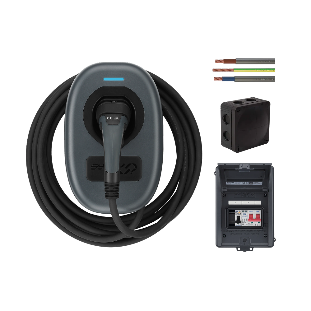 British General SyncEv Wall Charger 2 - 7.4kw Tethered & Installation Pack